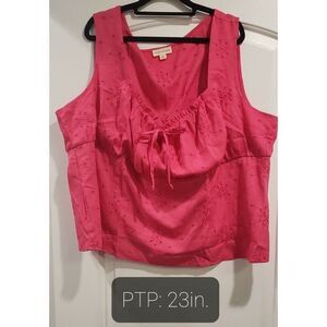 The General Good‎ x Stitch Fix Eyelet Floral Sleeveless Corset Top 2X